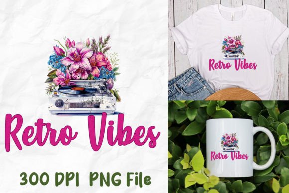 Download Retro Vibes Vinyl Record Player - Retro Collection