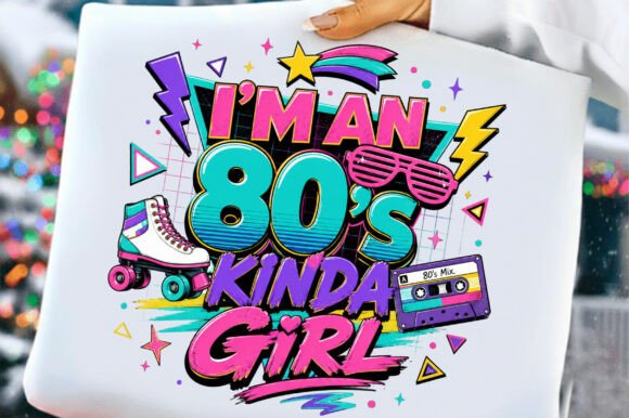 Download Retro 80's Kinda Girl T-shirt Design - Premium Resources