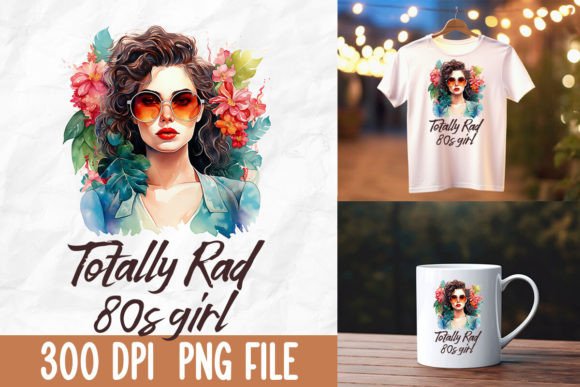 Download Totally Rad 80s Girl Retro Vibes Flower - Retro Collection