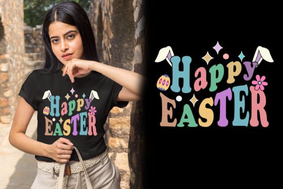 Download Happy Easter Retro Vibes T-shirt Design - Retro Collection