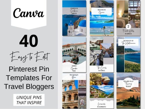 Download Travel Blogger Pinterest Pin Templates - Travel blogger Collection